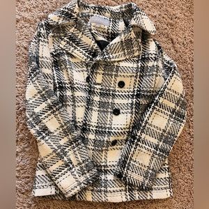 Plaid button down heavy jacket